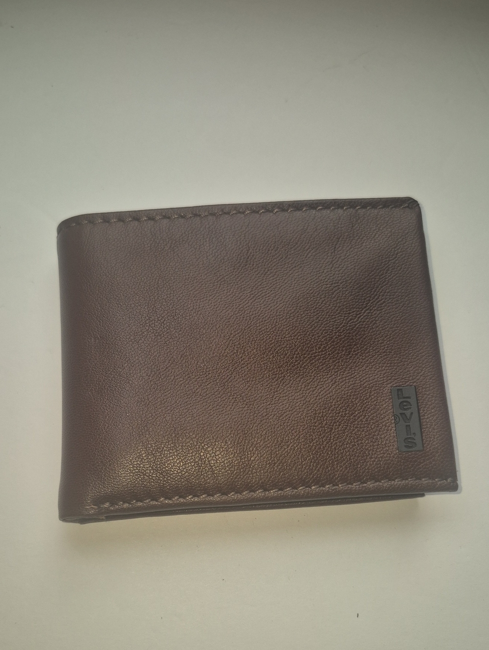 Levi's Brown Leather Wallet for Men with Logo Patch